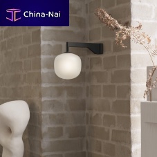Contemporary wall light RIME indooraluminumsandblasted glass