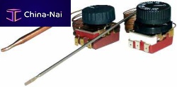 Gas expansion thermostat adjustable