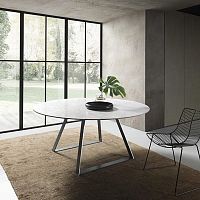 Contemporary table woodenmetal baserectangular