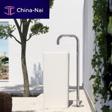 Washbasin mixer tap BOSS: B40L.Mfloor-mountedstainless steeloutdoor