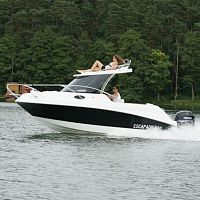 Outboard day cruiser ESCAPADE 600with enclosed cockpit6-person max.