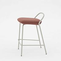Contemporary bar stool ICON SOFTin fire-retardant fabricTrevira CS®synthetic leather