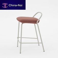 Contemporary bar stool ICON SOFTin fire-retardant fabricTrevira CS®synthetic leather