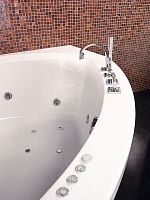 Corner bathtub AREAacrylicwhite