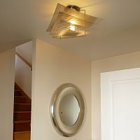 Contemporary ceiling light ECLIPSE N�8Bsquarepolished stainless steelLED
