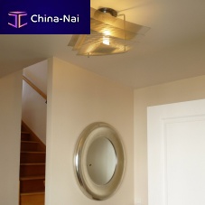 Contemporary ceiling light ECLIPSE N�8Bsquarepolished stainless steelLED