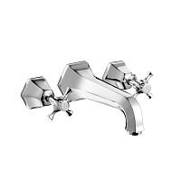 Double-handle bathtub mixer tap 36 790 583wall-mountedchromed metalnickel