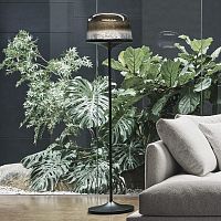 Floor-standing lamp Pinpainted metalblown glasscontemporary