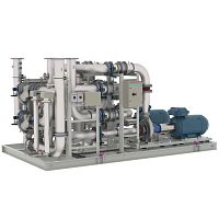 Water cooling system engine and transmissioncustomon skid