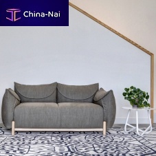 Contemporary sofa Brosfabricleathergray