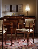 Traditional dining chair D604indoorfabriccherrywood base