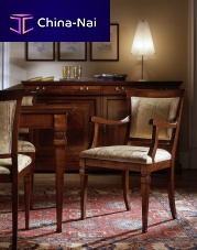 Traditional dining chair D604indoorfabriccherrywood base