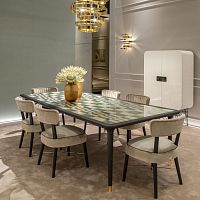 Contemporary dining table Caiusashfabricwooden base