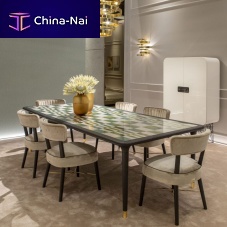 Contemporary dining table Caiusashfabricwooden base