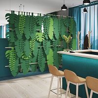 Wall-mounted acoustic panel JUNGLEfeltpolyester3D