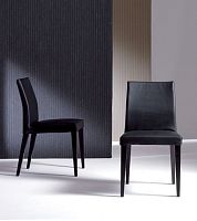 Contemporary chair PLANOindoorwoodenleather