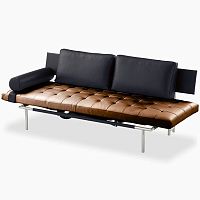 Convertible sofa CAMPUS DE LUXEcontemporaryfabricleather