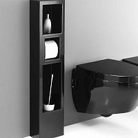 Embedded toilet roll holder C303epoxyblackcommercial