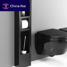 Embedded toilet roll holder C303epoxyblackcommercial