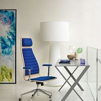 Floor-standing lamp BIG SHADOWglassfabricwooden