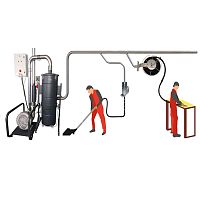 Central vacuum cleaner industrialdrydust