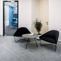Contemporary table LEAF steelsteel basetriangular