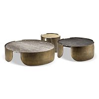 Contemporary coffee table Atenaealuminumceramicmarble