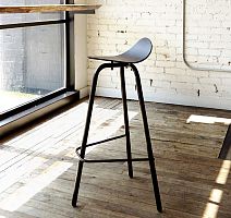 Contemporary bar stool BKS-Ssteel basebrass baseblack