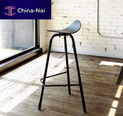Contemporary bar stool BKS-Ssteel basebrass baseblack