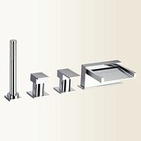 Shower mixer tap OPEN_SPACE: 3469for bathtubdeck mountedchromed metal