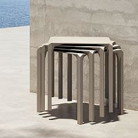 Contemporary dining table QUARTZpolypropylenewoodenHPL