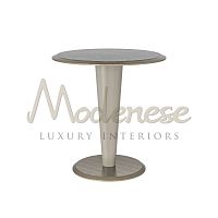 Contemporary side table Eclipse marblebronze baseround
