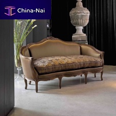 Louis XV style sofa ART. 1840fabricbeech3-seater