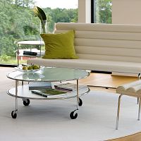 Contemporary coffee table CHICAGOglasslaminateleather