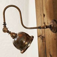 Vintage wall light APIA indoorbrassswing-arm