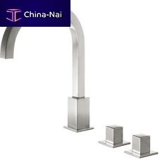 Double-handle washbasin mixer tap CUADRO EXCLUSIVE: 00810503ACcountertopchromed metalbathroom
