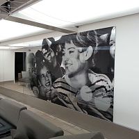 Interior wall covering CANNES HOTELglassprintedglass look