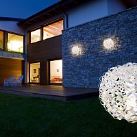 Contemporary wall light SALSOLAoutdoorwoodenround