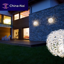 Contemporary wall light SALSOLAoutdoorwoodenround