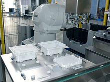 Handling palletizer-depalletizer automatedroboticfor boxes