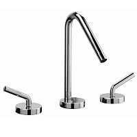 Double-handle washbasin mixer tap 81..214countertopchromed metalbathroom