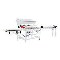 Paper core loading and unloading system adhesive tapeautomatic