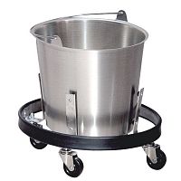 Trolley-mounted surgical basin stand 48711, 48712, 48714stainless steel