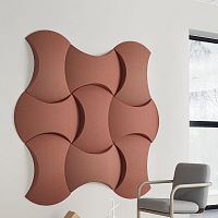 Wall-mounted sound-absorbing panel SKY metalother shapescolored