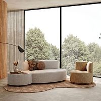 Modular sofa The Bubblecontemporaryfabricgray