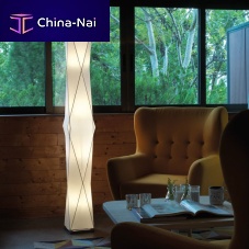 Contemporary light column LOOPfabricLEDindoor