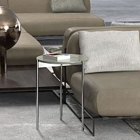 Contemporary side table PTYX "O"MDFsteel baseround