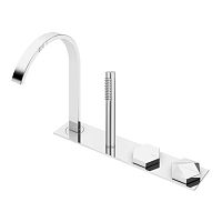 Bathtub mixer tap UTOPIAcountertopchromed metalbathroom