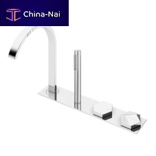 Bathtub mixer tap UTOPIAcountertopchromed metalbathroom