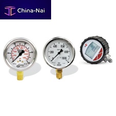 Dial pressure gauge WW-MNthreadedBourdon tubehigh-pressure